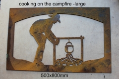cooking by campfire L