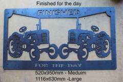 finished for the day
