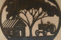 hut tree tractor- round