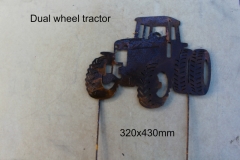 dual wheel tractor on sticks